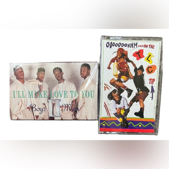 2 1990s R&B cassettes, 1 new, 1 GUC, TLC & Boyz 2 Men - Picture 1 of 5